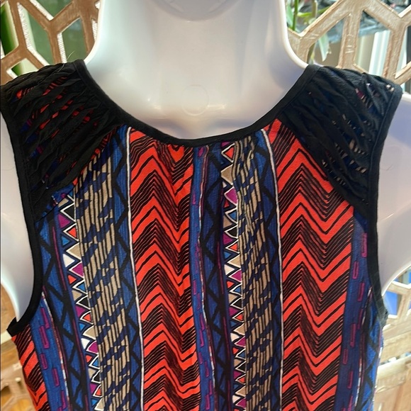 Anthropologie Meadow Rue Aztec Print Scoop neck top size Small - Picture 7 of 9